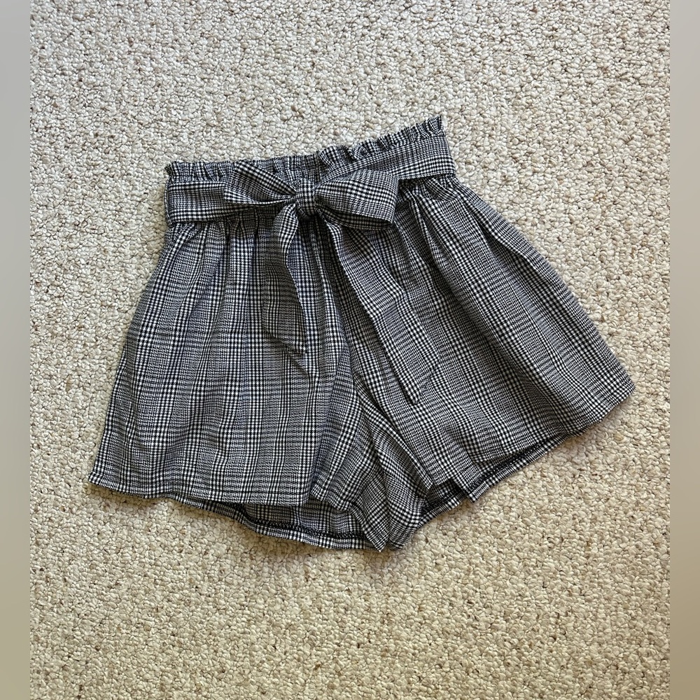 High Waisted Women Plaid Shorts